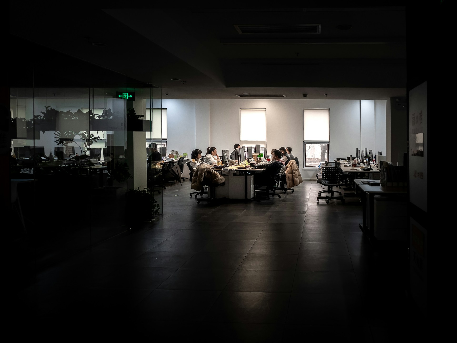 Team working in the Jaditech office workspace